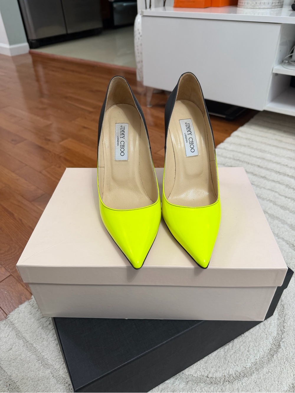 Jimmy Choo Neon and Black Ombre Pumps